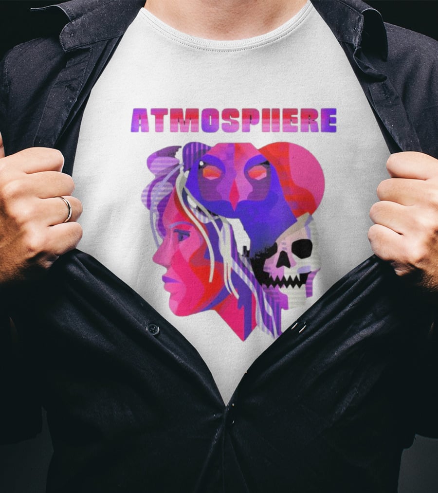 Atmosphere TDBH Colorful Faces And Skull T-Shirt