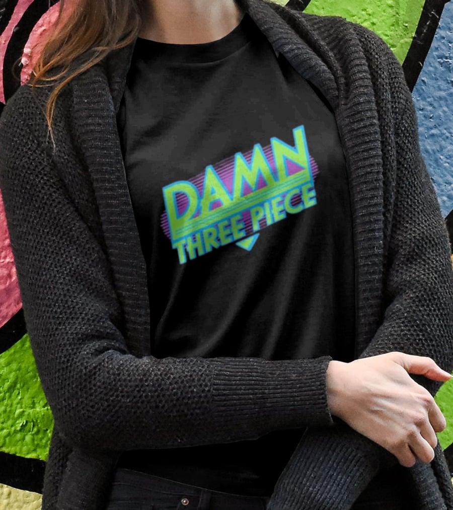 Damn Three Piece Retro Neon T-Shirt