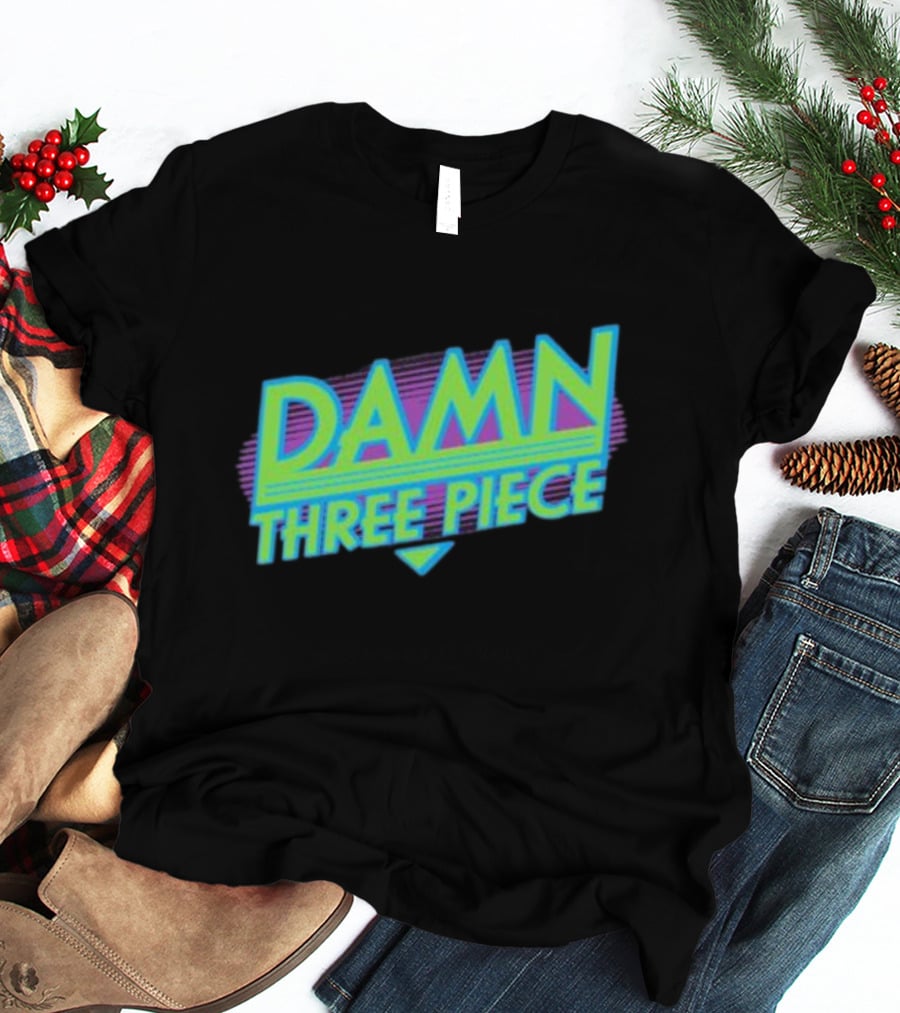 Damn Three Piece Retro Neon T-Shirt