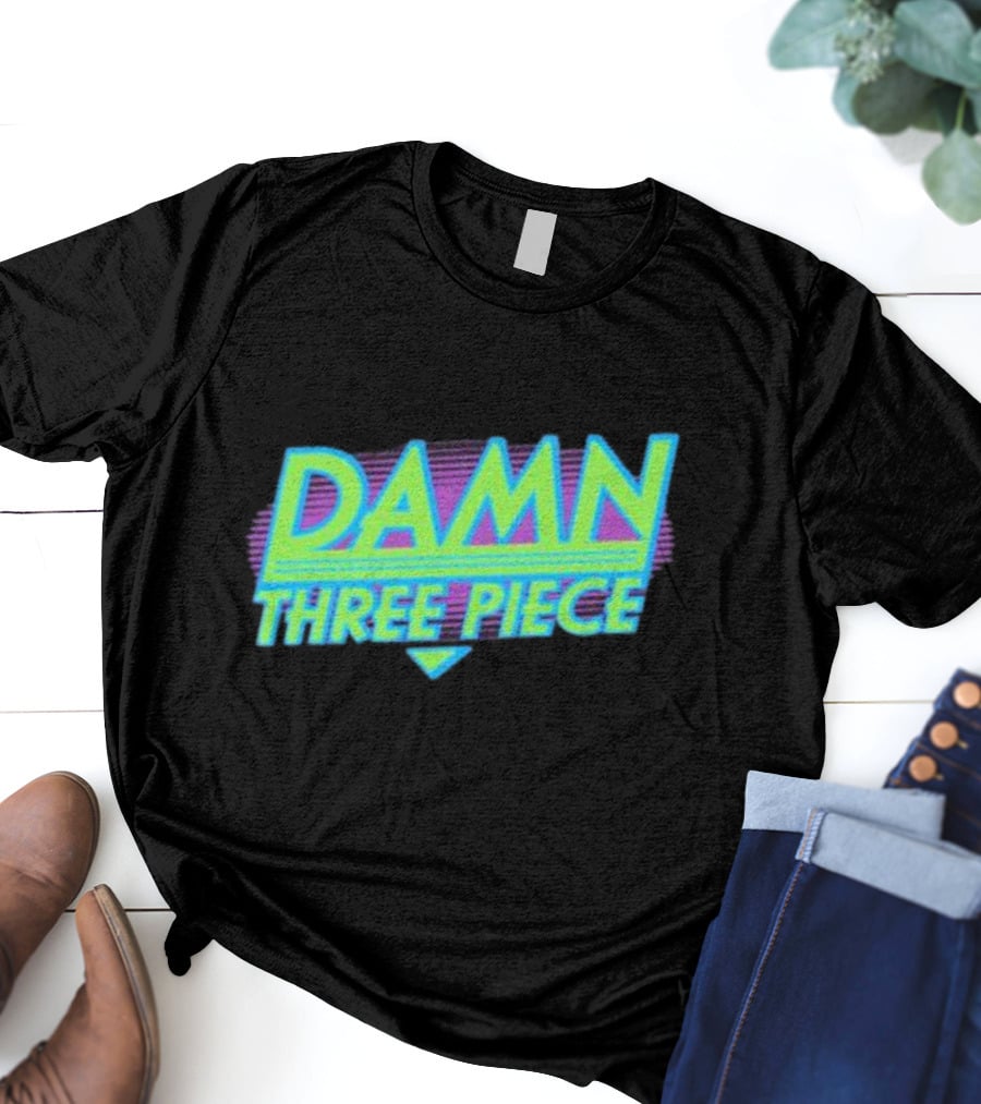 Damn Three Piece Retro Neon T-Shirt