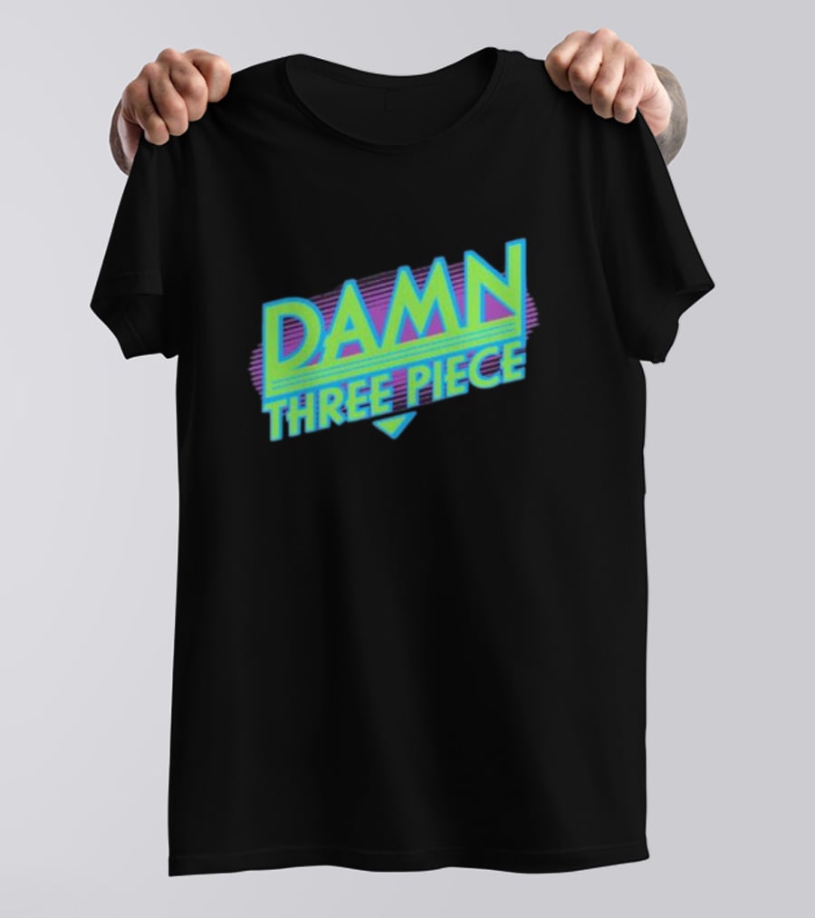 Damn Three Piece Retro Neon T-Shirt