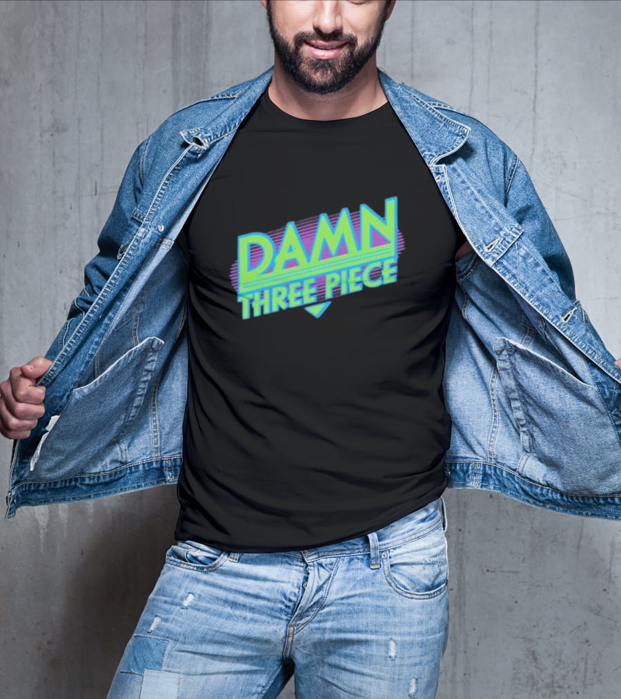 Damn Three Piece Retro Neon T-Shirt