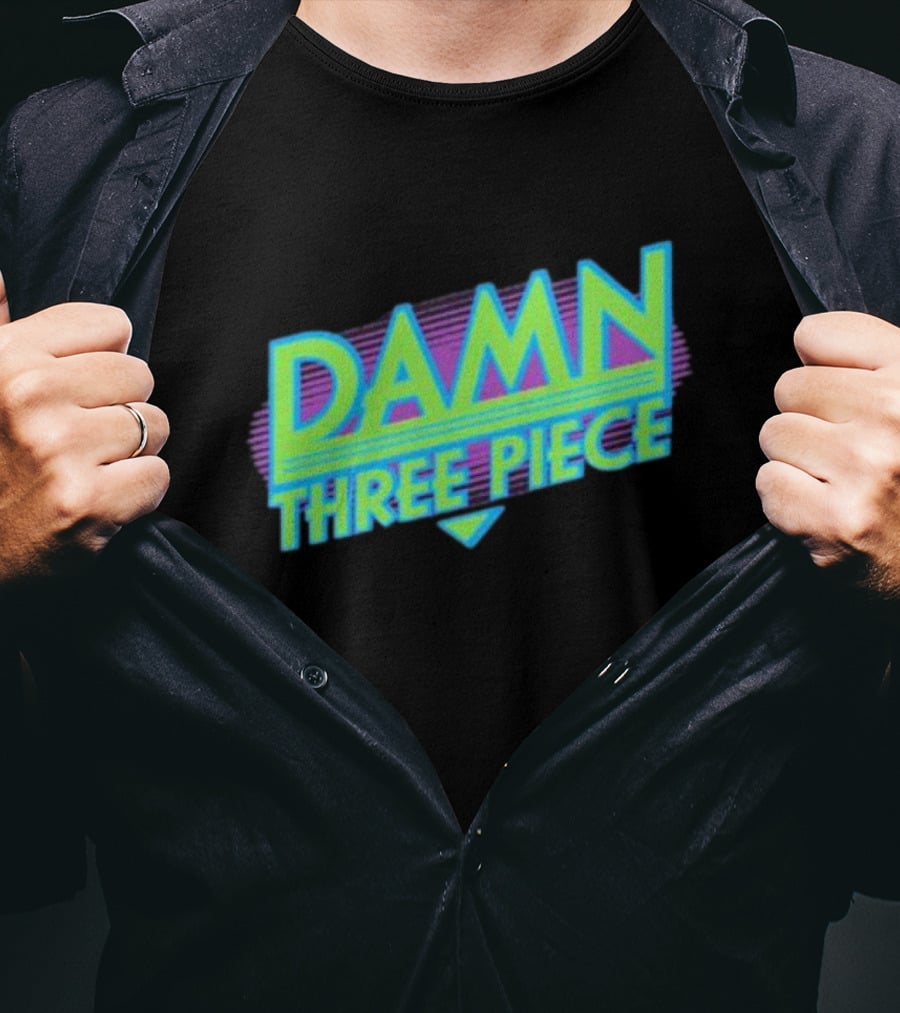 Damn Three Piece Retro Neon T-Shirt