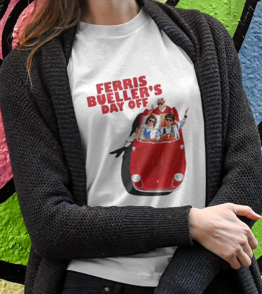 Ferris Bueller's Day Off Red Convertible Ride T-Shirt