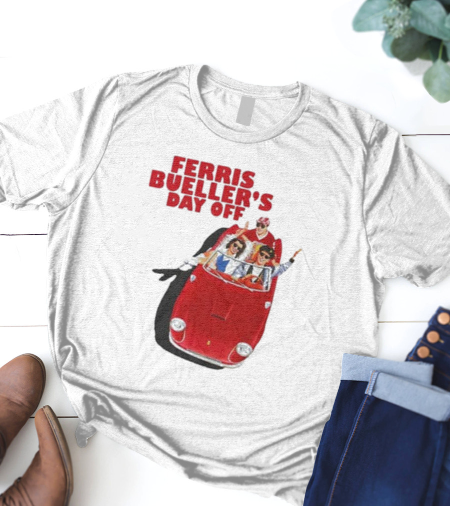 Ferris Bueller's Day Off Red Convertible Ride T-Shirt