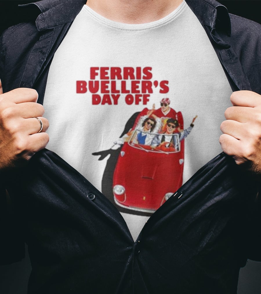 Ferris Bueller's Day Off Red Convertible Ride T-Shirt