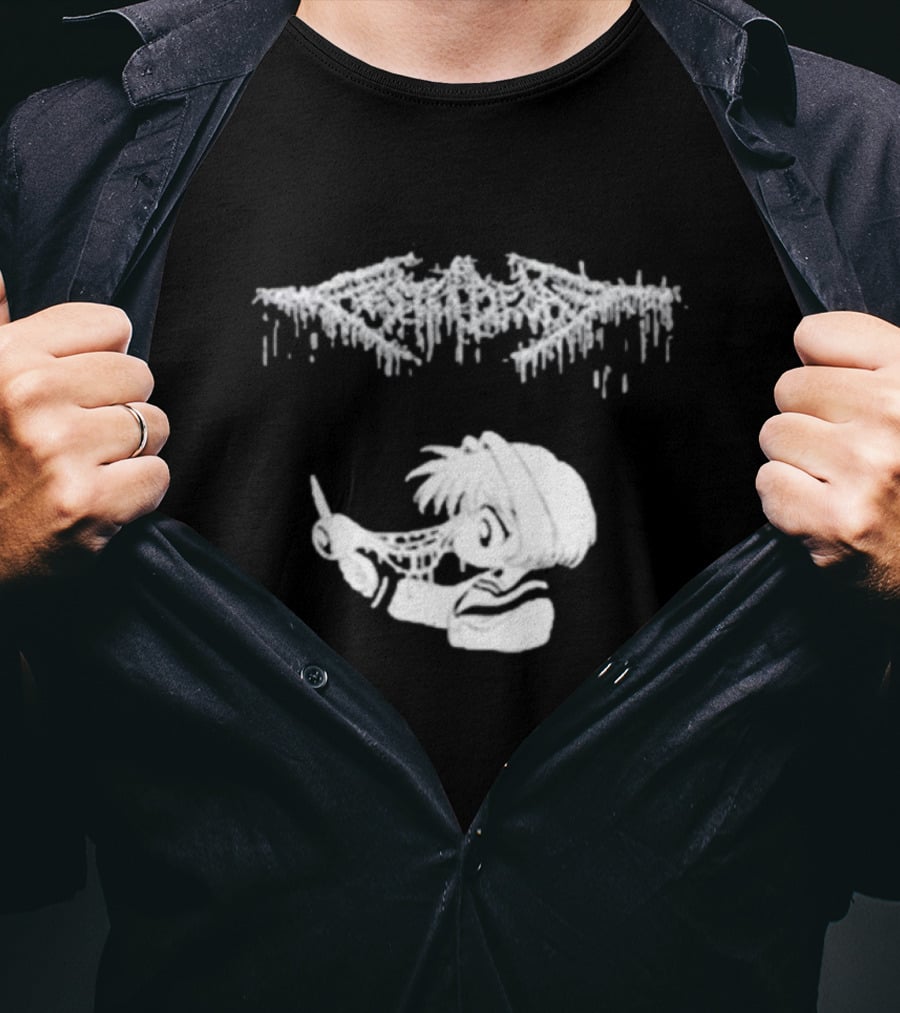 Ichigo Chan Festerdecay Sick Anime Character With Scissors And Illegible T-Shirt