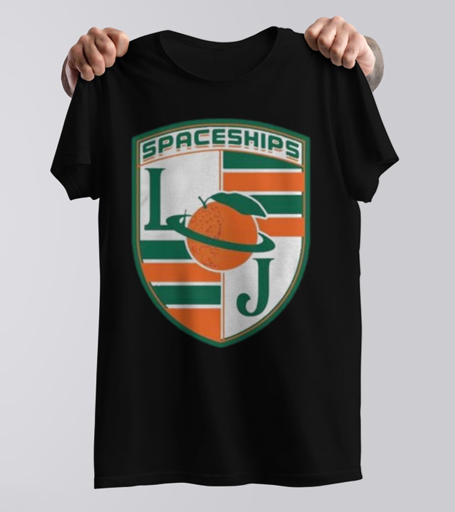 Larry June Spaceships LJ Badge Merch Clothing Store T-Shirt