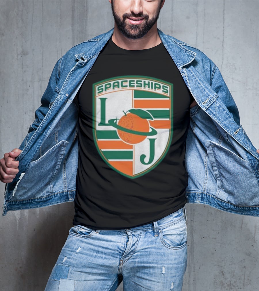 Larry June Spaceships LJ Badge Merch Clothing Store T-Shirt