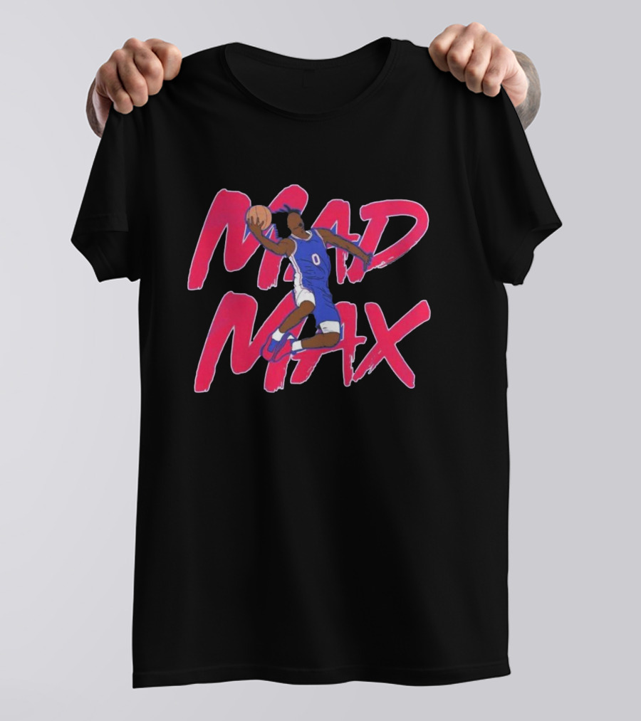 Mad Max Basketball Player Dunking With Ball In Hand T-Shirt