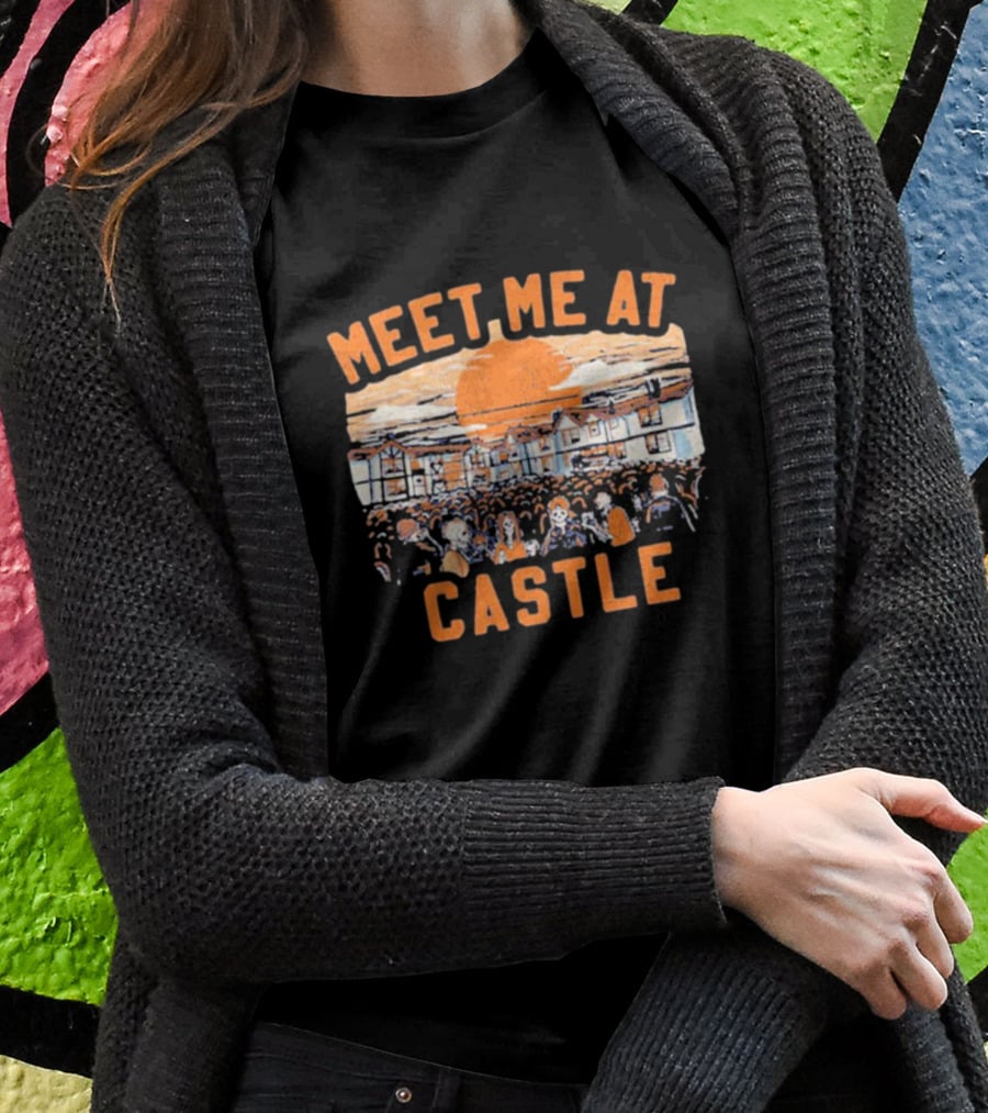 Meet Me At The Castle Festival Crowd At Sunset T-Shirt