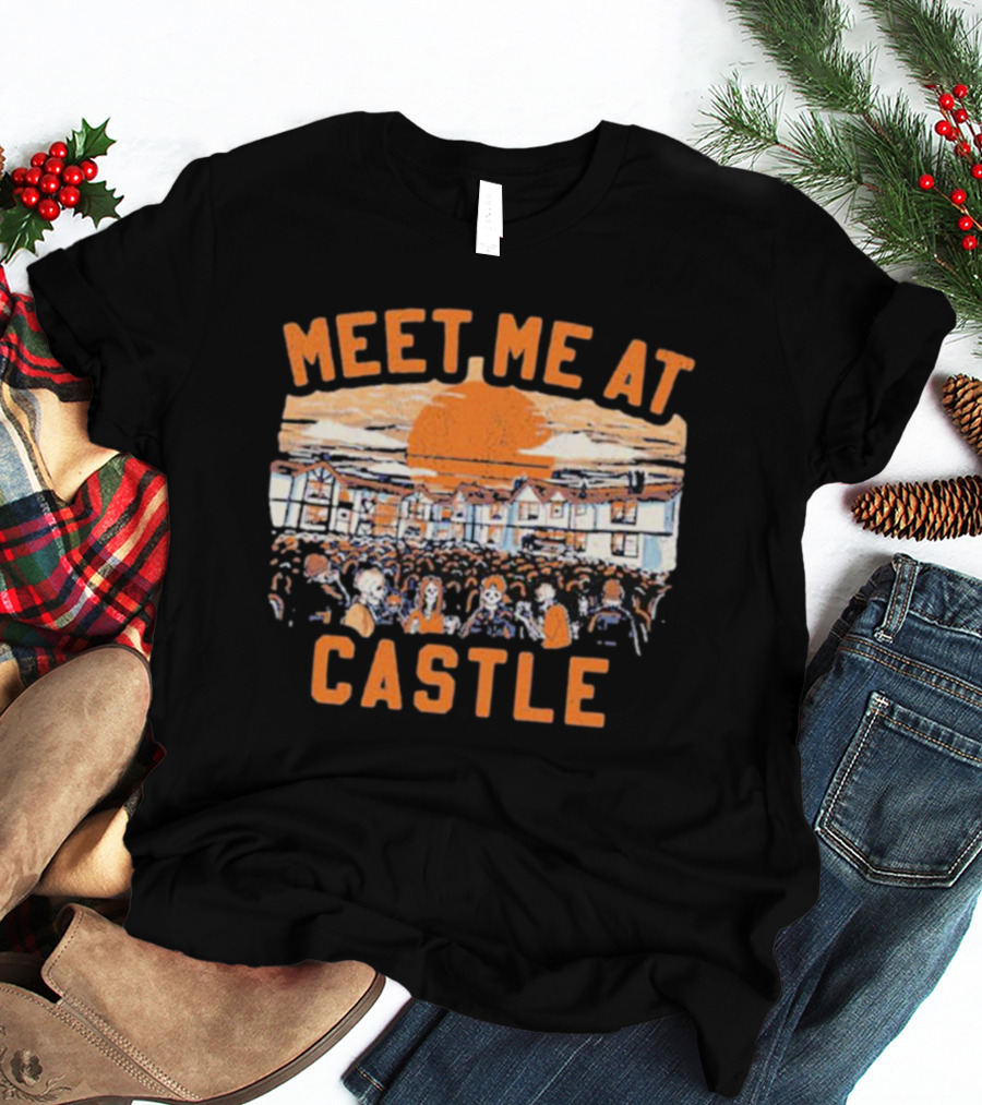 Meet Me At The Castle Festival Crowd At Sunset T-Shirt