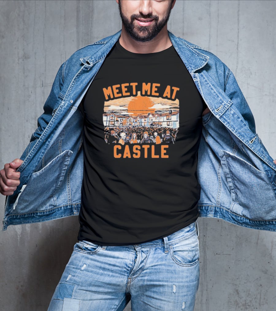 Meet Me At The Castle Festival Crowd At Sunset T-Shirt