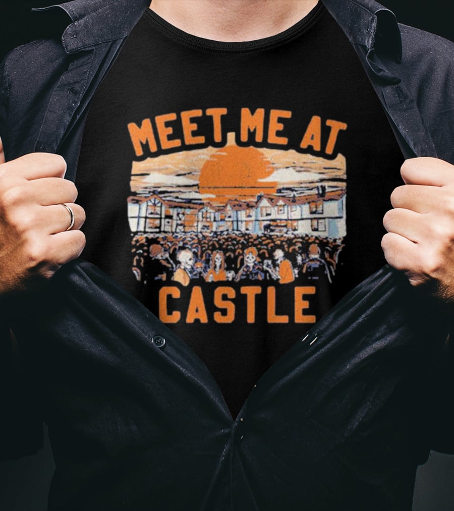 Meet Me At The Castle Festival Crowd At Sunset T-Shirt