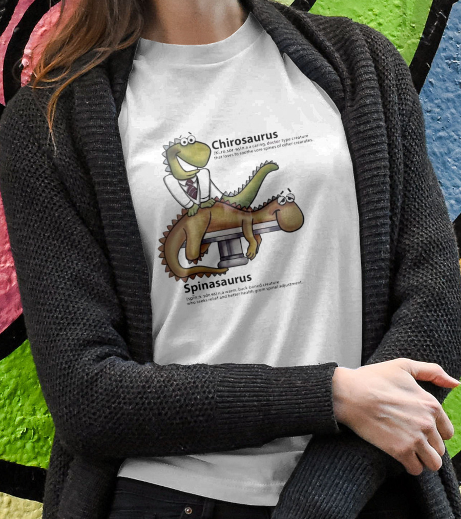 Chirosaurus Caring Doctor And Spinasaurus Seeking Relief T-Shirt