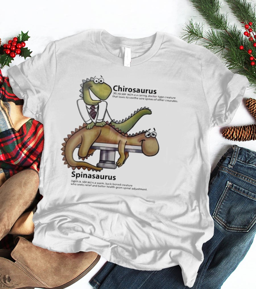 Chirosaurus Caring Doctor And Spinasaurus Seeking Relief T-Shirt