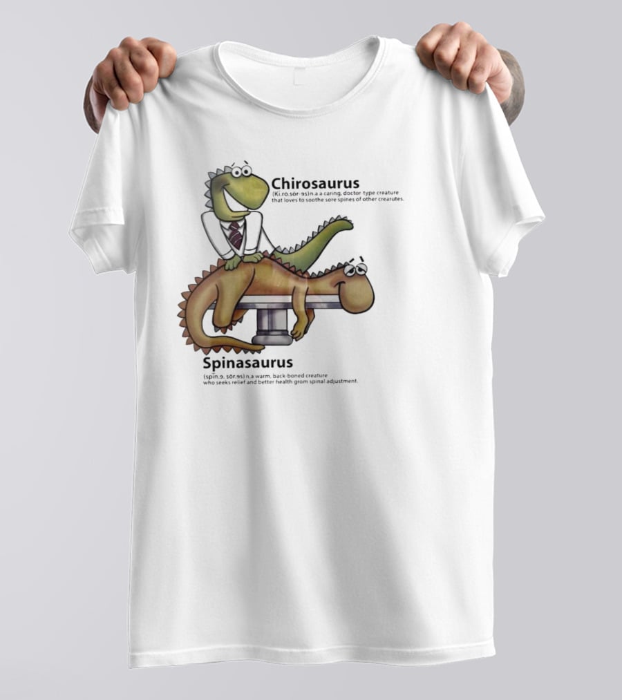 Chirosaurus Caring Doctor And Spinasaurus Seeking Relief T-Shirt