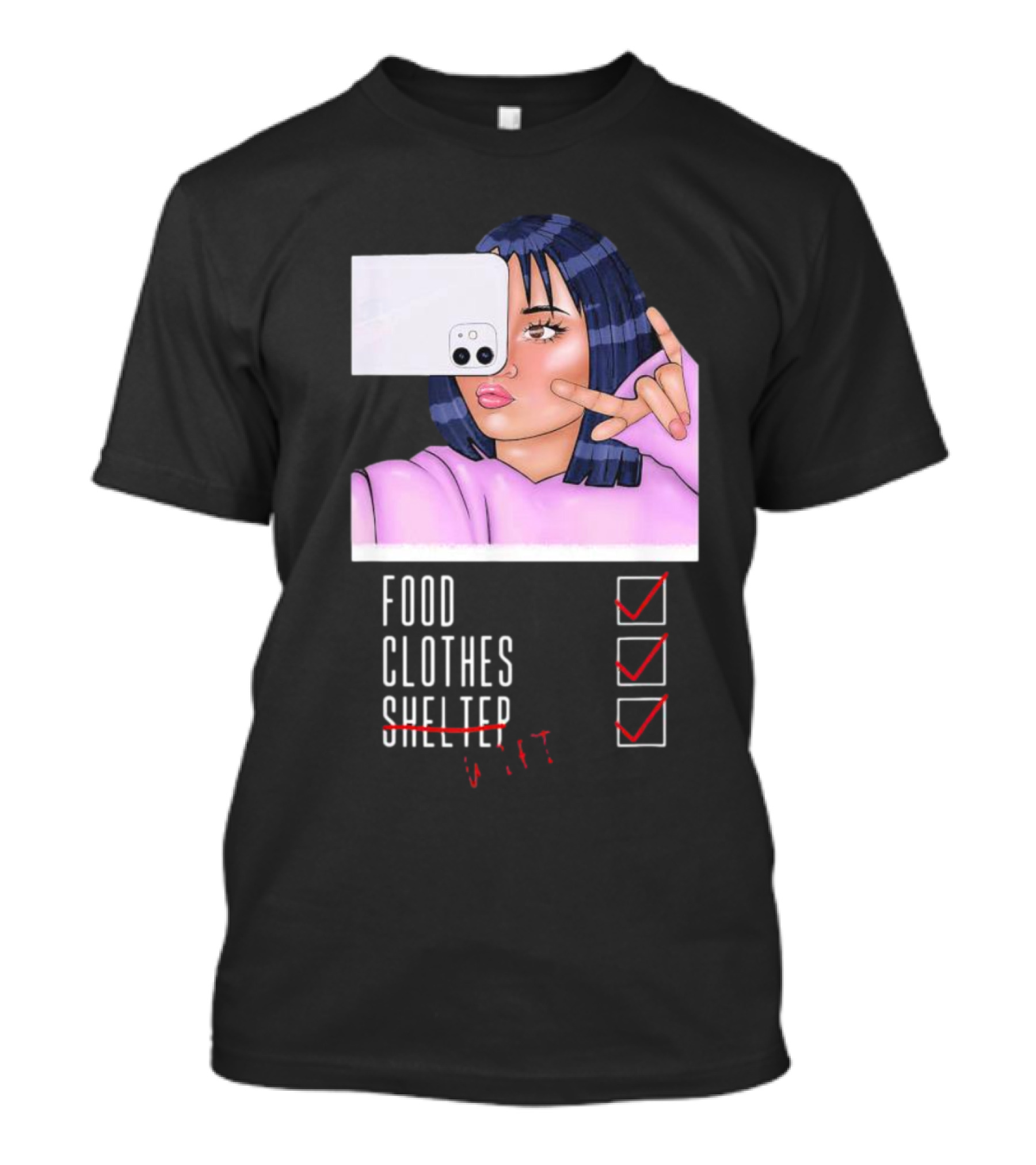 Food Clothes WiFi Digital Selfie Priorities T-Shirt