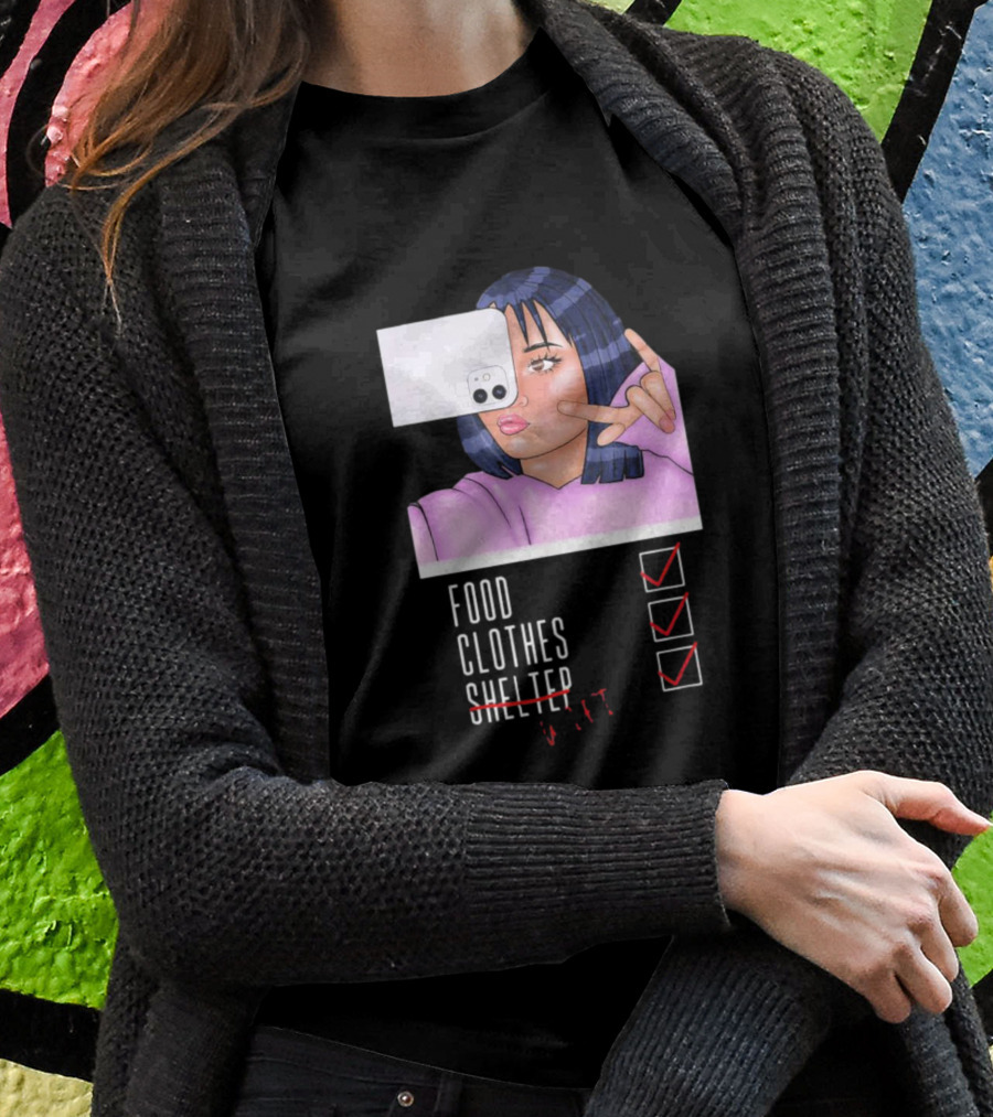 Food Clothes WiFi Digital Selfie Priorities T-Shirt