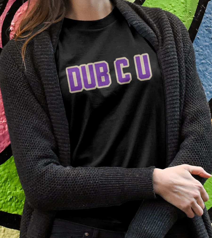 Dub C U Purple Block Letters T-Shirt