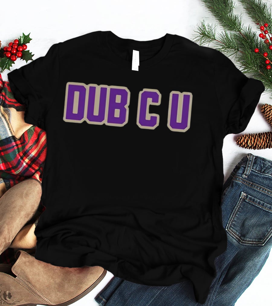 Dub C U Purple Block Letters T-Shirt