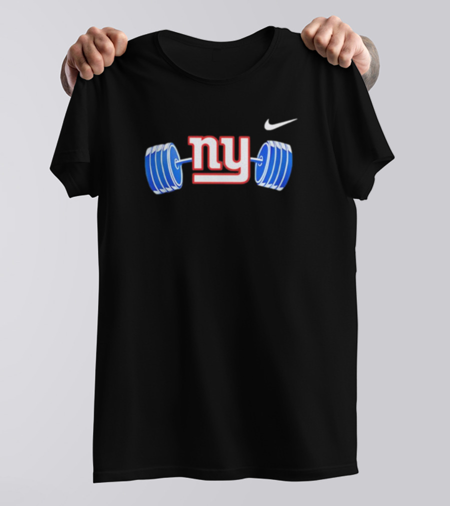 New York Giants NY Barbell T-Shirt