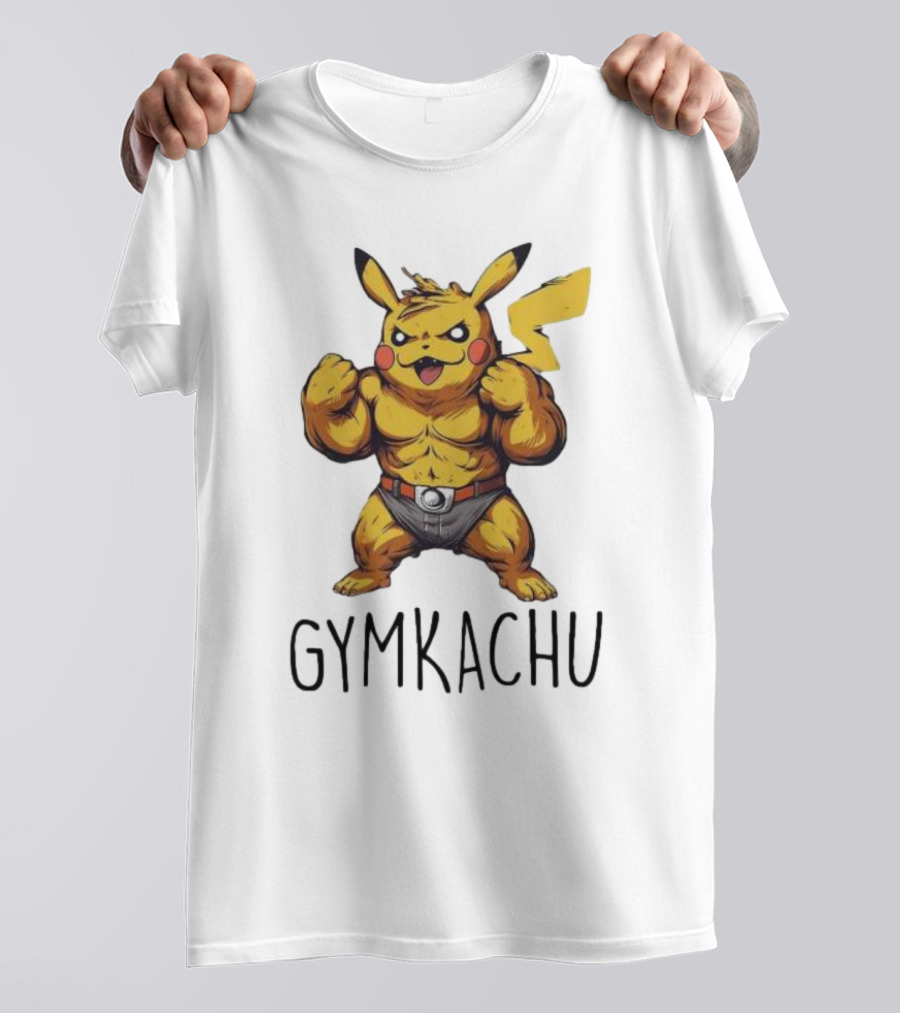Pikachu Gymkachu Bodybuilder Fitness Pokémon T-Shirt