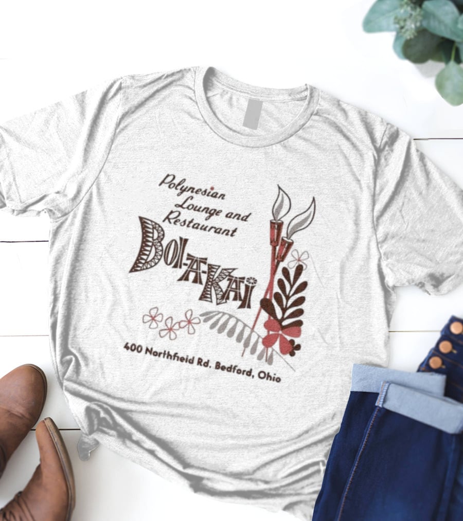Polynesian Lounge And Restaurant Bolakai 400 Northfield Rd Bedford Ohio Exotic Floral T-Shirt