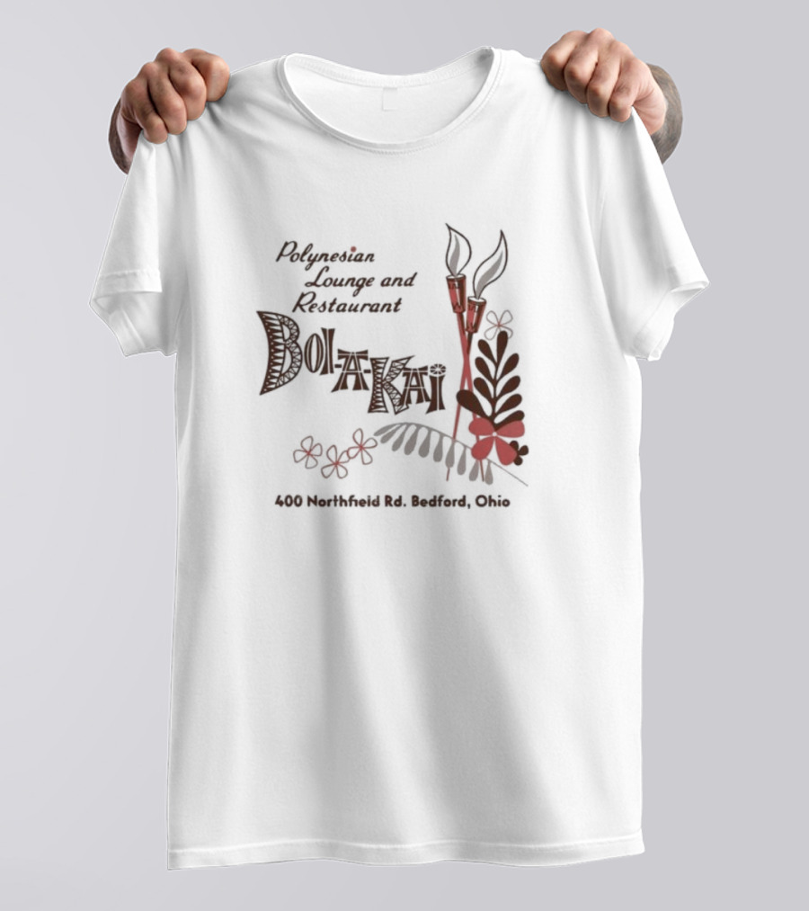 Polynesian Lounge And Restaurant Bolakai 400 Northfield Rd Bedford Ohio Exotic Floral T-Shirt