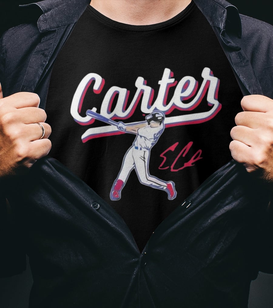 Carter Rangers Evan Carter Baseball Player T-Shirt