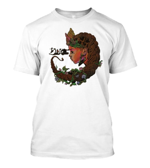 Sa-roc Wild Seeds Braided Hair Floral T-Shirt