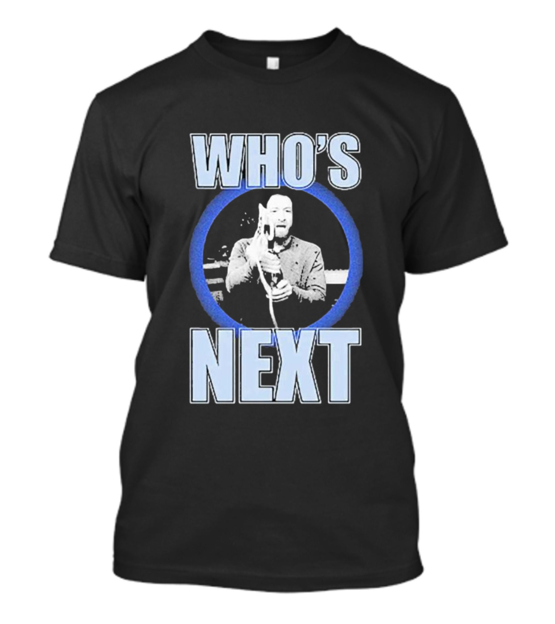 Who's Next Wrestling Interview Microphone Face-Off T-Shirt