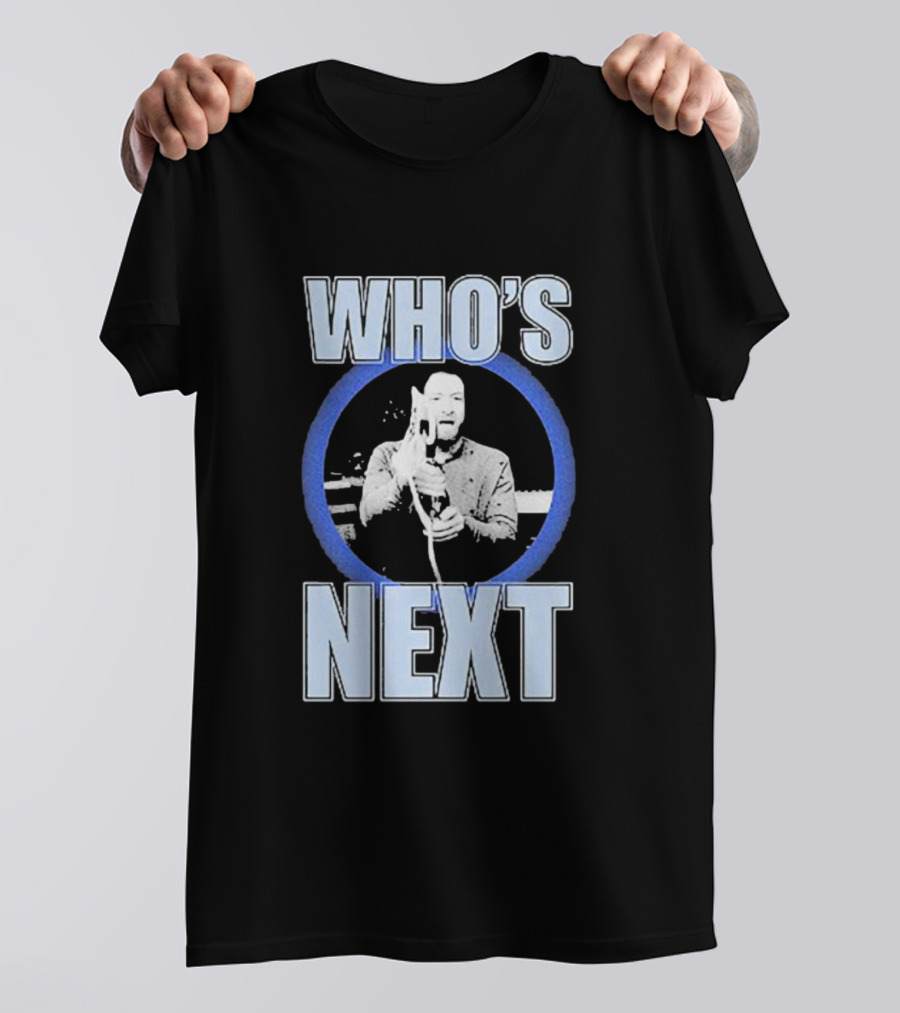 Who's Next Wrestling Interview Microphone Face-Off T-Shirt