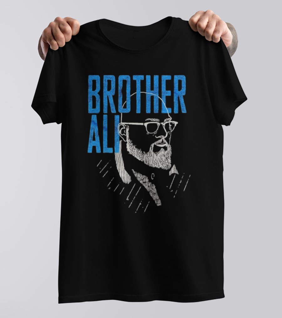 Brother Ali Line Art Portrait With Glasses And Beard T-Shirt