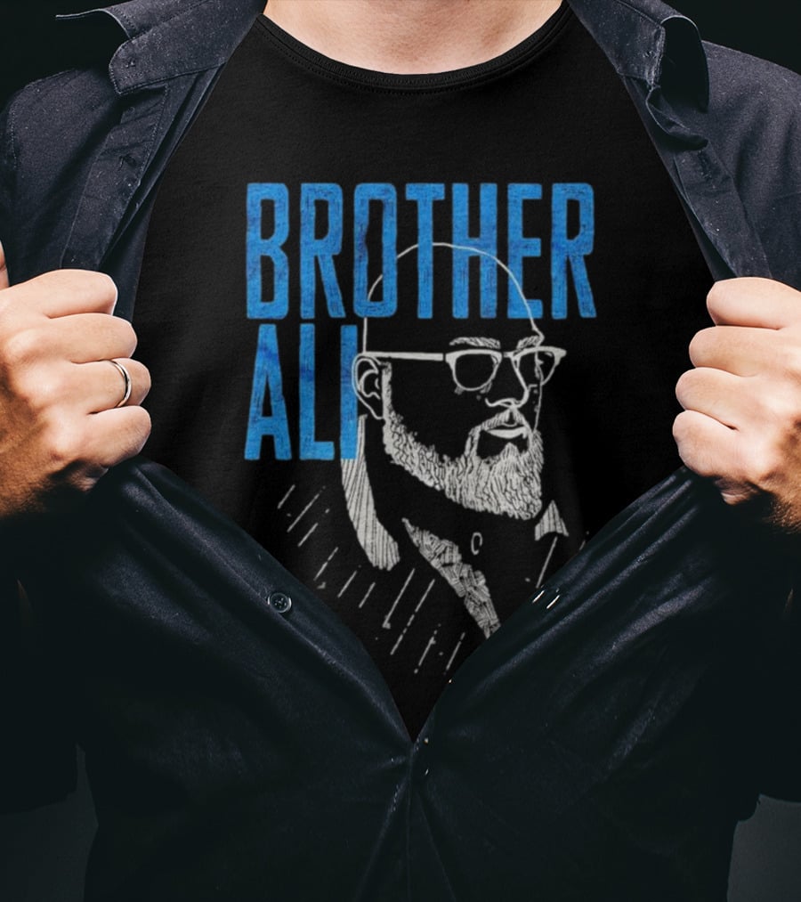 Brother Ali Line Art Portrait With Glasses And Beard T-Shirt