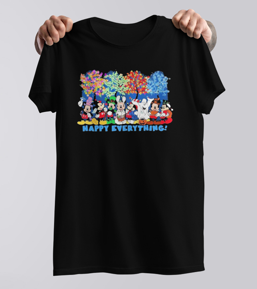 Mickey Mouse Happy Everything Seasons Celebrations T-Shirt