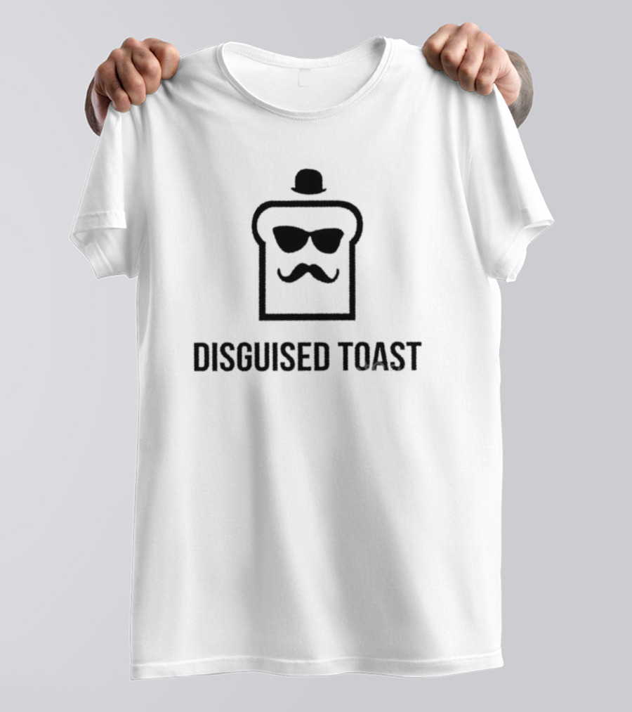 Disguised Toast Sunglasses Mustache Bowler Hat Bread T-Shirt