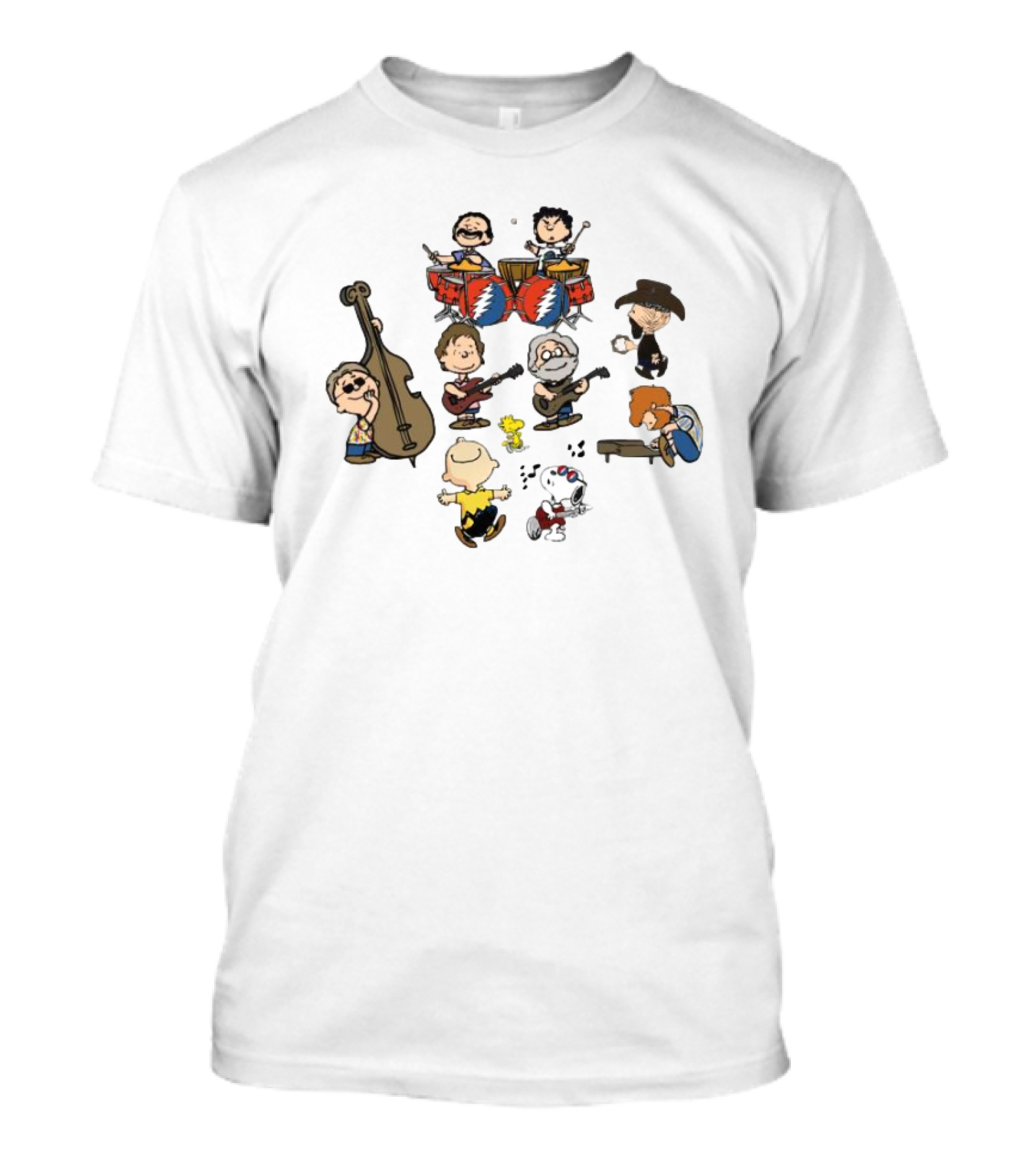 Grateful Dead Peanuts Band Jam Session Gimme Some Lovin' T-Shirt