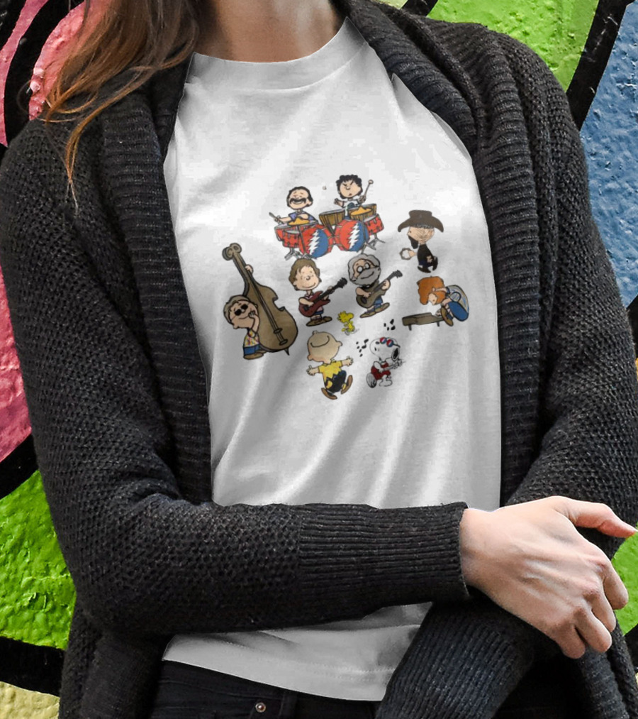 Grateful Dead Peanuts Band Jam Session Gimme Some Lovin' T-Shirt