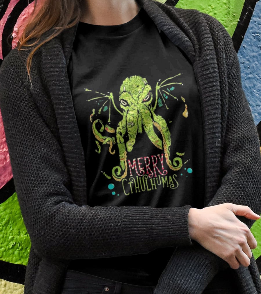 Merry Cthulhumas Christmas Cthulhu Holiday Lovecraft T-Shirt