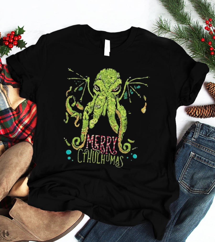 Merry Cthulhumas Christmas Cthulhu Holiday Lovecraft T-Shirt