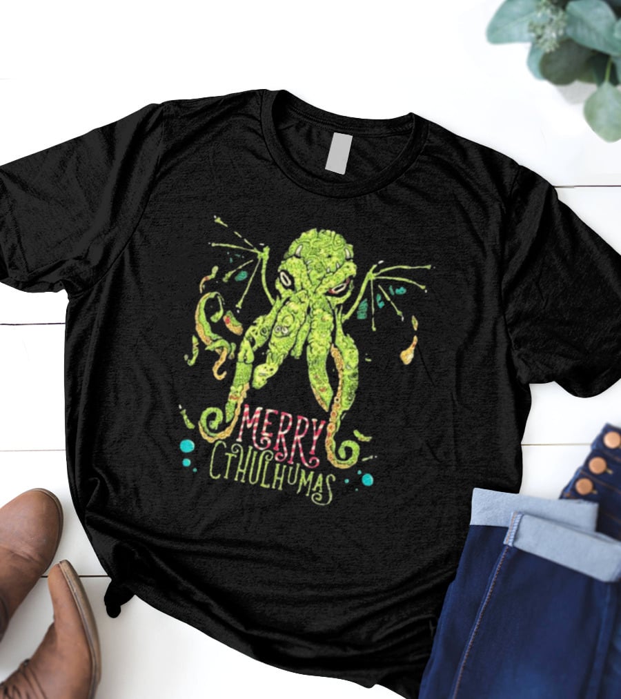 Merry Cthulhumas Christmas Cthulhu Holiday Lovecraft T-Shirt