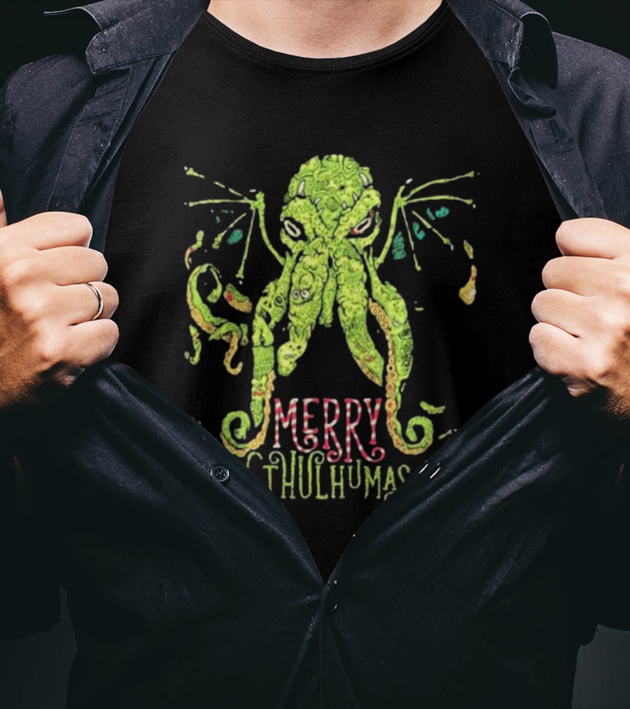 Merry Cthulhumas Christmas Cthulhu Holiday Lovecraft T-Shirt