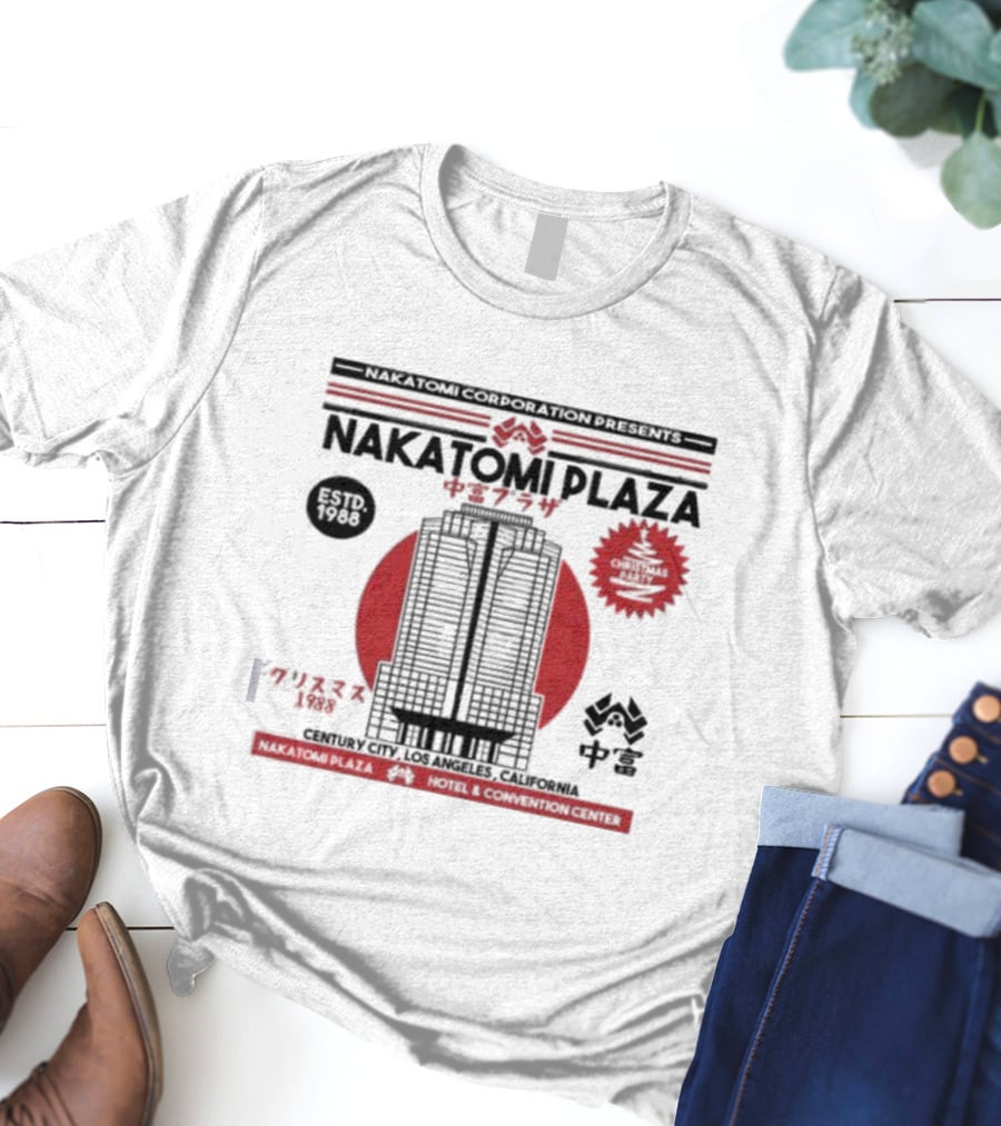 Nakatomi Plaza Century City Los Angeles California Christmas 1988 T-Shirt