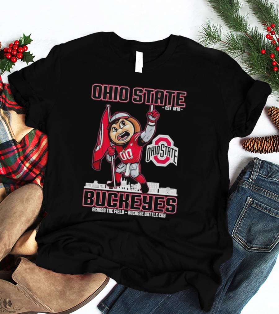 Ohio State Buckeyes Est 1870 Across The Field Buckeye Battle Cry T-Shirt