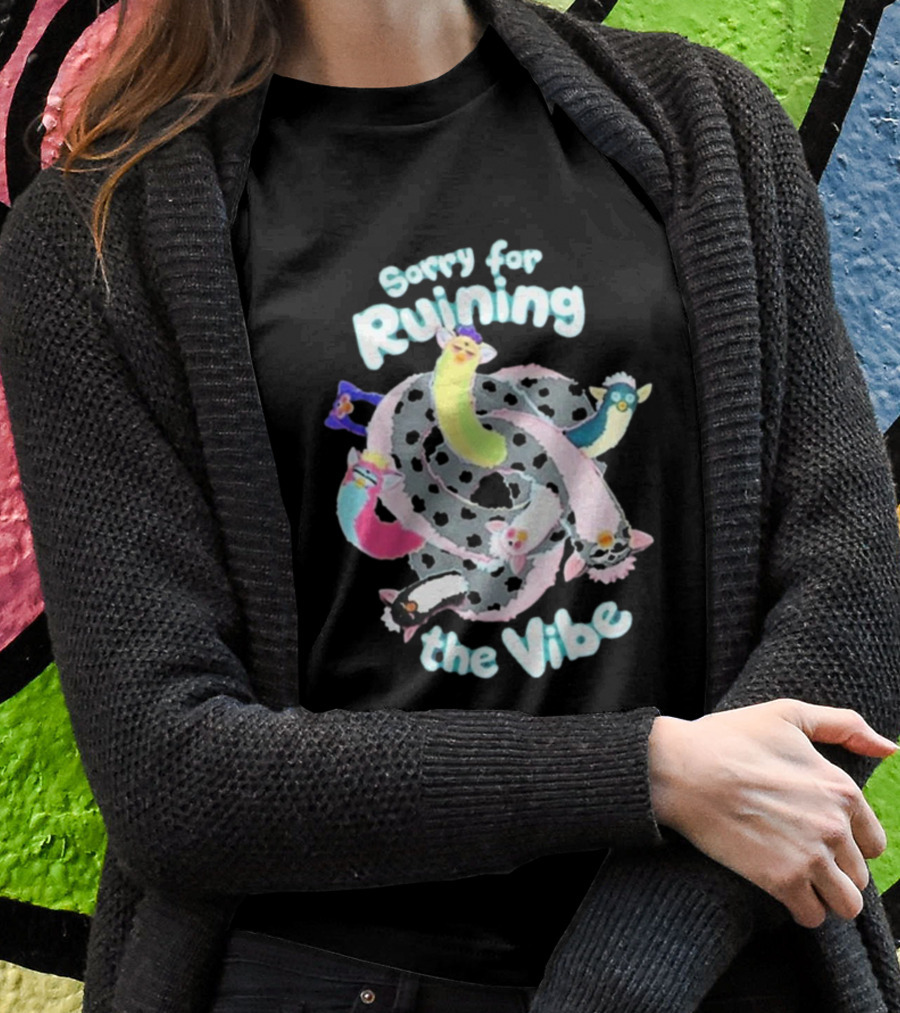Sorry For Ruining The Vibe Pastel Ferret Spiral T-Shirt