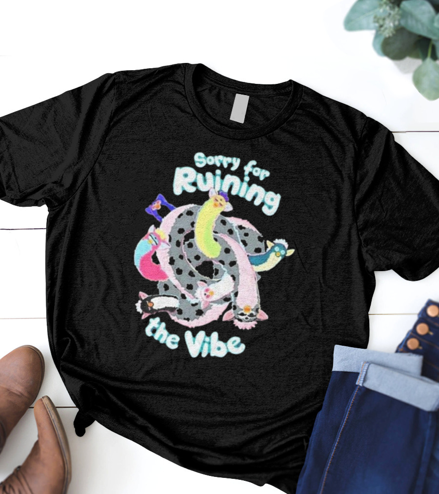 Sorry For Ruining The Vibe Pastel Ferret Spiral T-Shirt