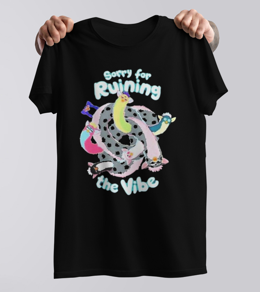 Sorry For Ruining The Vibe Pastel Ferret Spiral T-Shirt