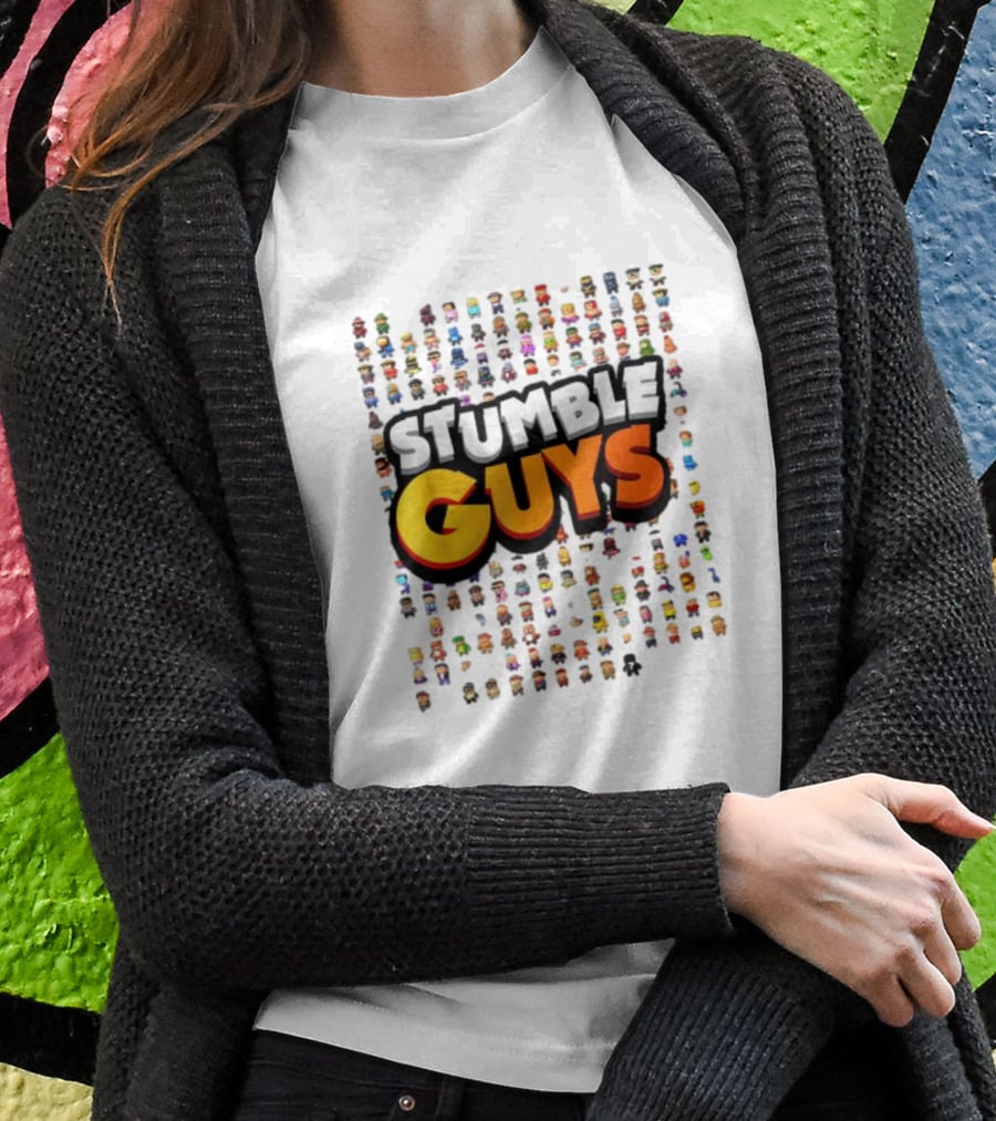 STUMBLE GUYS Multicolor Character Grid T-Shirt