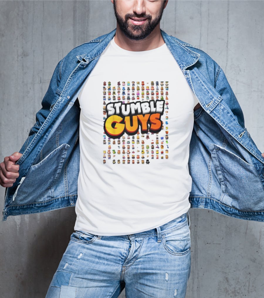 STUMBLE GUYS Multicolor Character Grid T-Shirt